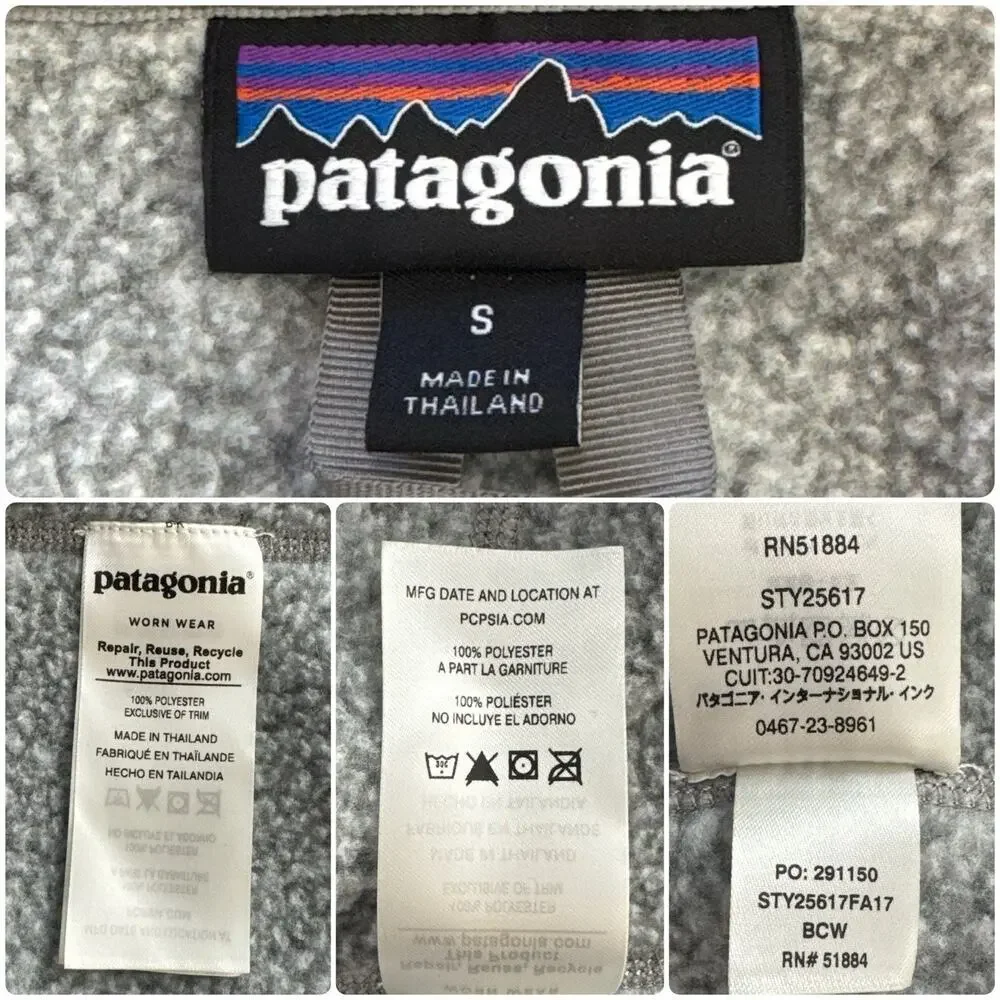PATAGONIA Women's Better Sweater 1/4-Zip Fleece Pullover Recycled Fabric Size S - Picture 9 of 9